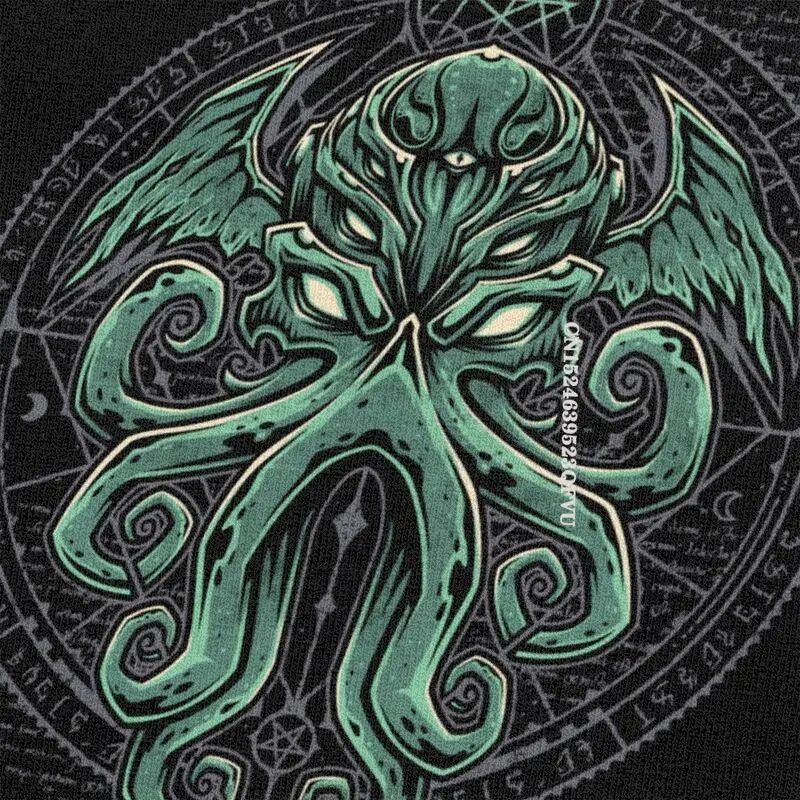 Great Cthulhu T Shirts Men Fashion T Shirt Cotton Oversized Horror Movie Lovecraft Tshirt Unique Tees Tops Fast Shipping