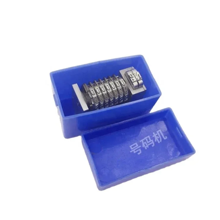 Máquina numpadora trasera de 7 dígitos, máquina de numeración tipográfica de fuente de acero romana 4x8 Cicero