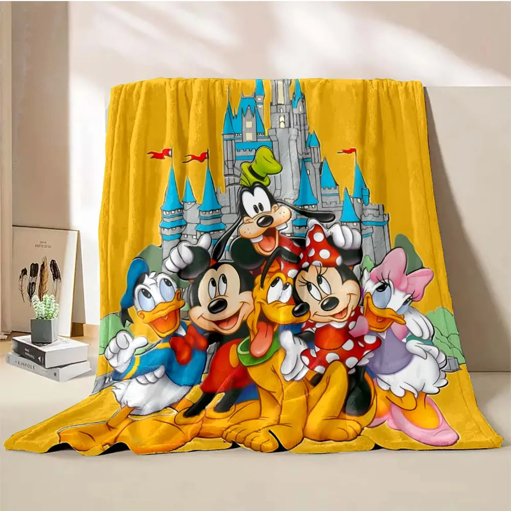 Mickey Mouse Donald Duck Cartoon Blanket Soft Fluffy Throw King Size Luxury Throw Kid Adult Sofa Bed Blanket Cover Throw Gift