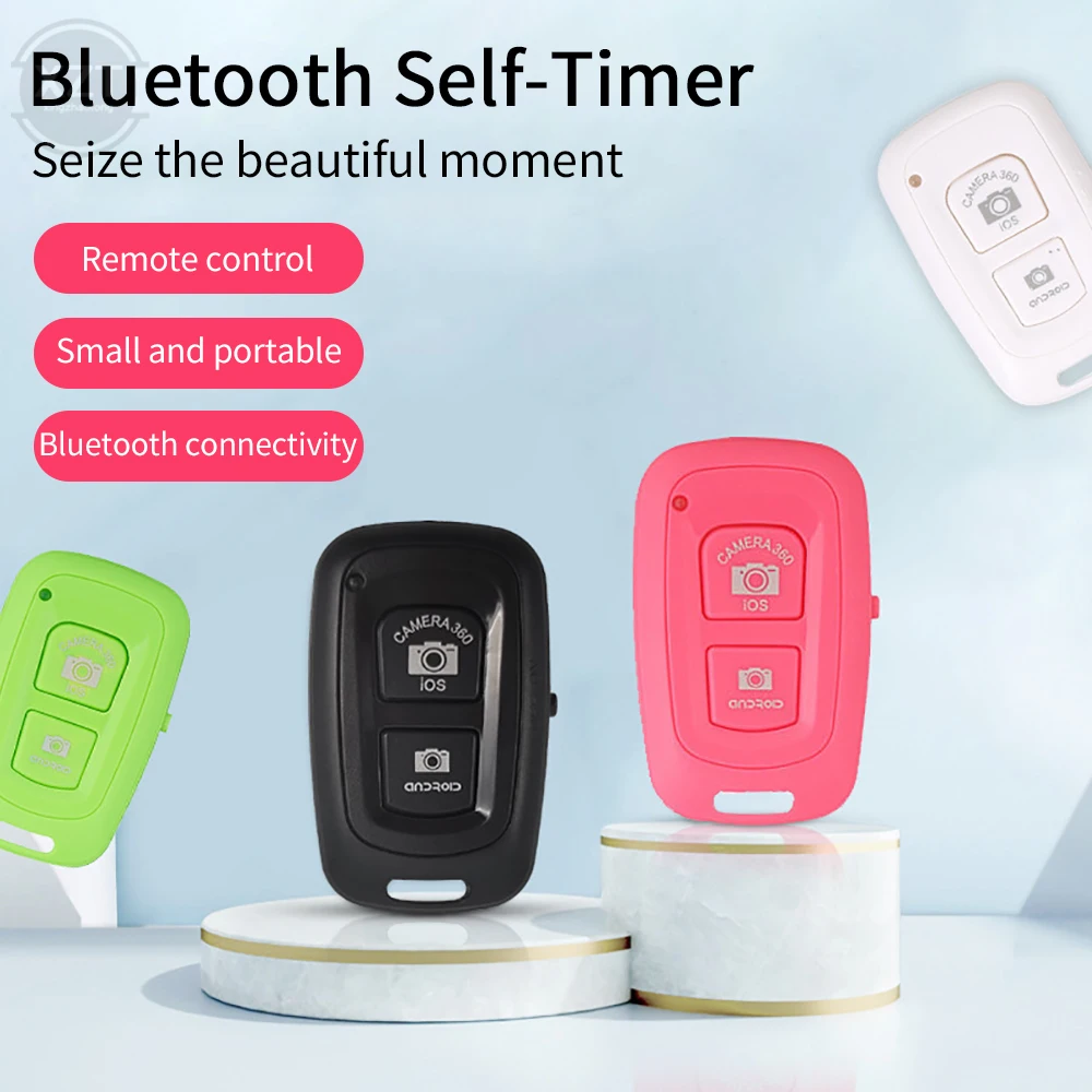 WIFI Wireless Bluetooth-compatible Remote Shutter Camera Shutter Self-timer with Battery for iPhone iOS for Samsung Android