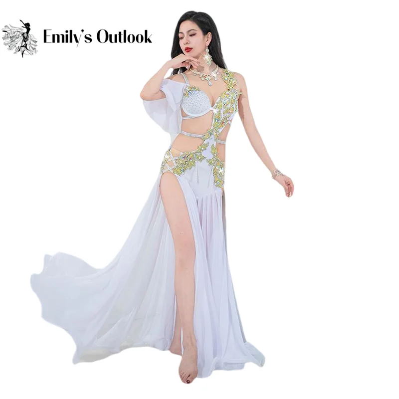 Solo Drum Exoticism Costume Pop Song Opening Dance Outfit Luxury Sparkle Oriental Dancer Performance Competition Clothes Sexy