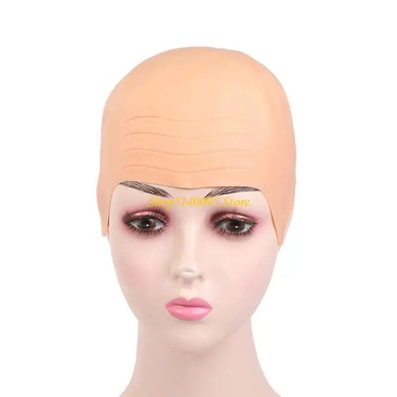 Dxae Makeup Bald Head Caps Fake Bald Caps chauves pour adultes Kids Halloween Cosplay Party Costume accessoires Unisexe