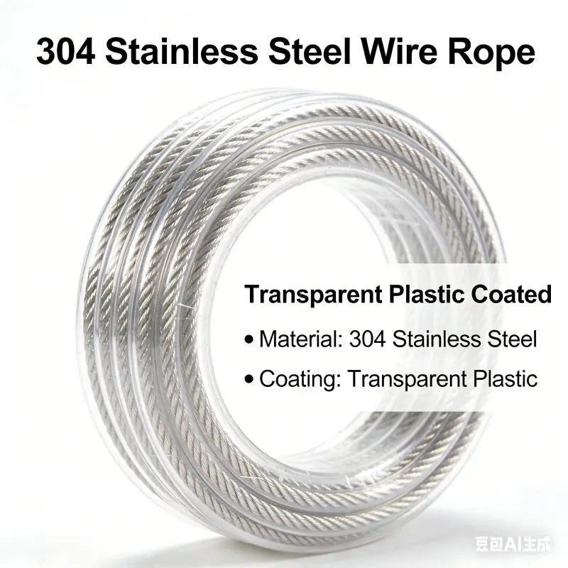 

PVC Coated 304 Stainless Steel Wire Rope | Heavy Duty Rustproof Cable for Clothesline, Grape Trellis & Outdoor Use