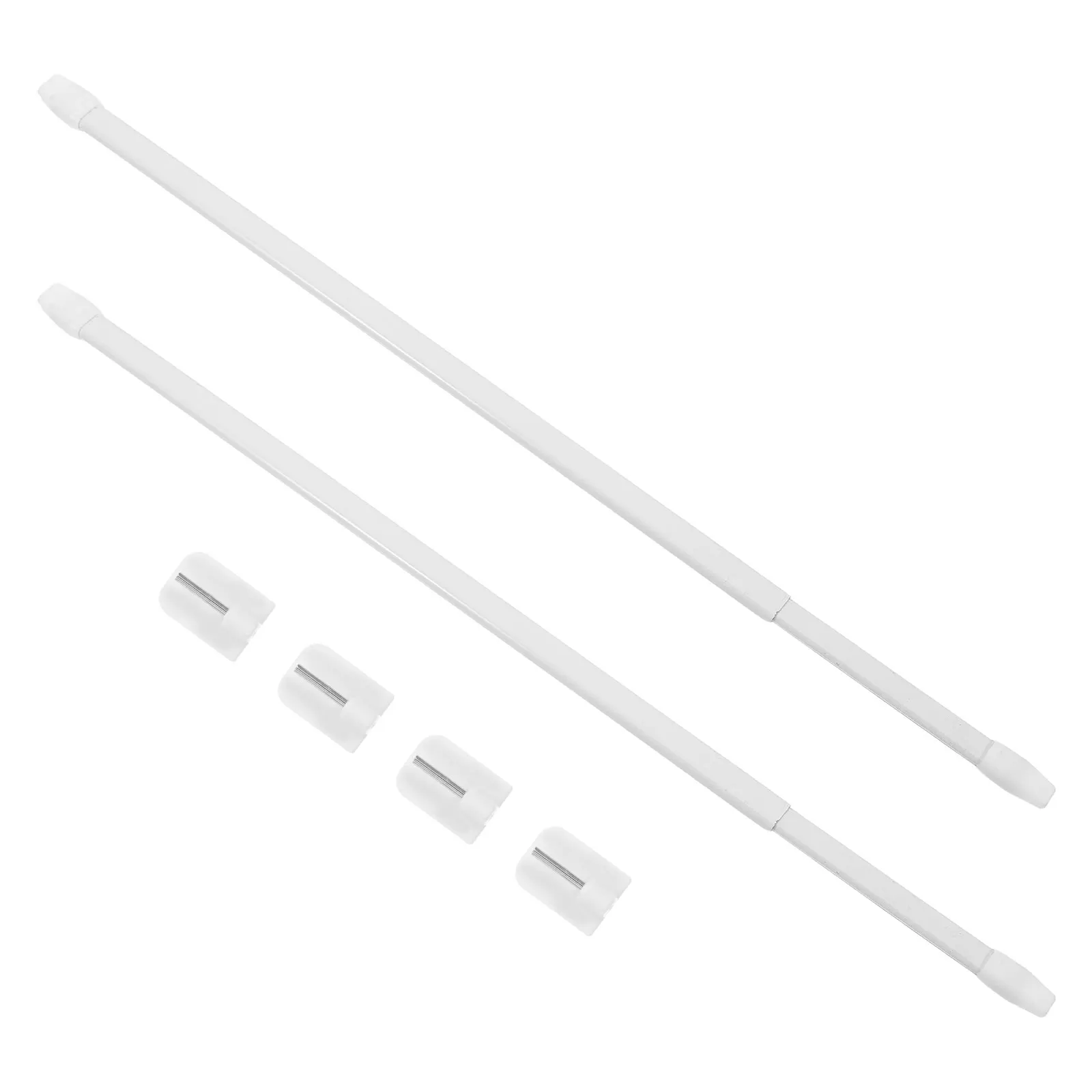 

1Set Non Slip Heavy Duty Telescoping Drape Rod No Drill Installation Adjustable Length 30-50cm for Bathroom Windows Closet