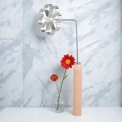 

Baking Mold Bunuelos With Handle Intricate Floral Pattern Rosettes Maker Cookie Waffle Dough Flower Funnel Cake Tool