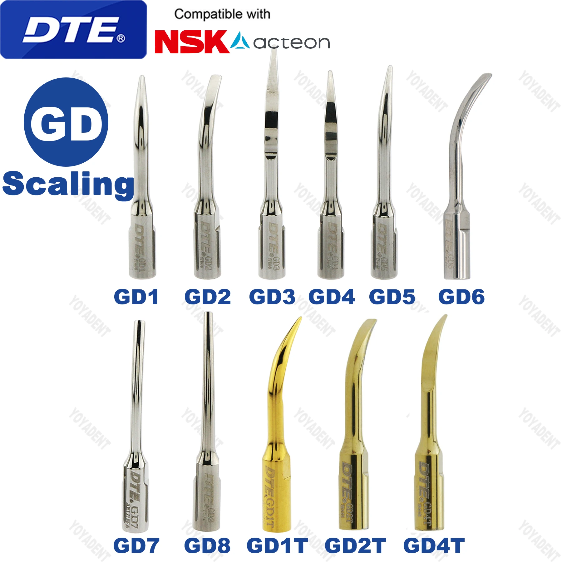 Woodpecker DTE Dental Ultrasonic Tooth Cleaning Machine Cutter Head Scaler Tips Fit SATELEC ACTEON NSK  Scaler Handpiece