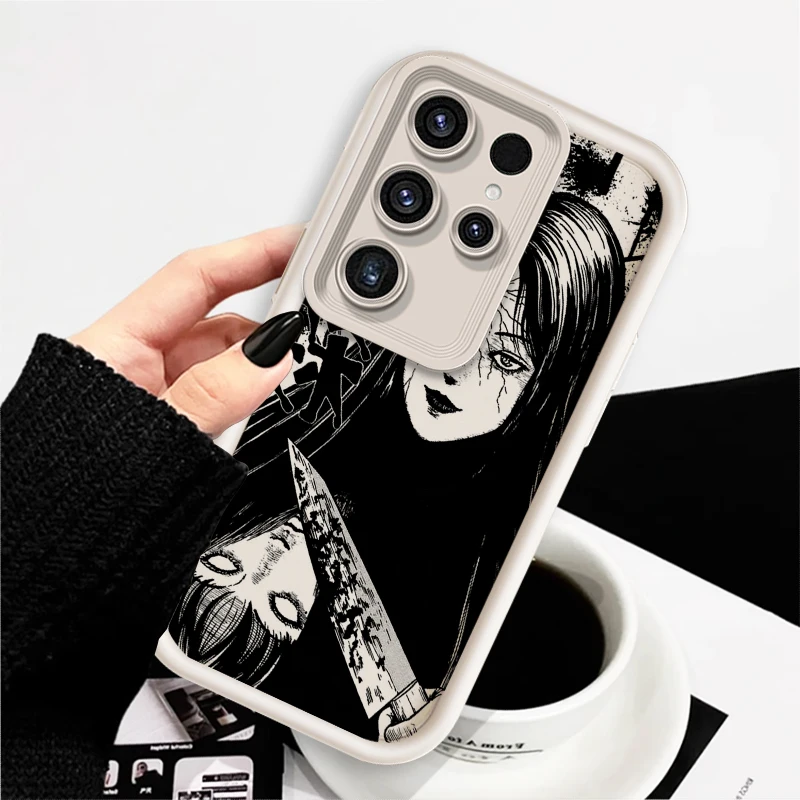 Anime Junji Ito Luxury Art For Samsung Note 20 S24 S23 S22 S21 S20 Ultra Plus FE A25 A23 A22 A15 A31 5G Eye Ladder Back