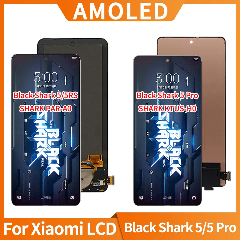 AMOLED For Xiaomi Black Shark 5 5 RS SHARK PAR-A0 LCD Display Touch Screen Digitizer For BlackShark 5 Pro SHARK KTUS-H0