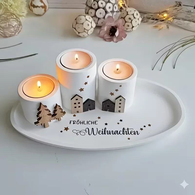 

Силиконовые формы из смолы, 4 шт., набор силиконовых форм, 1 силиконовая форма для овального подноса, 3 S/M/L круглые силиконовые формы для подсвечника для домашнего декора