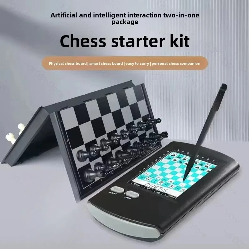 Pocket intelligent electronic chess board children learn chess parent-child puzzle artifact