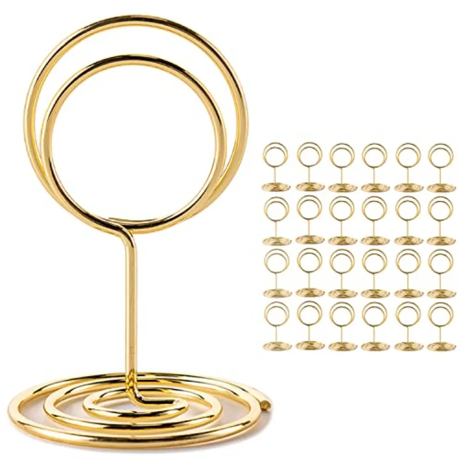 26Pcs Table Number Holders, Place Card Holder, Wire Picture Holder, Size Table Card Holders, Photo Holder for Centerpieces, Wed