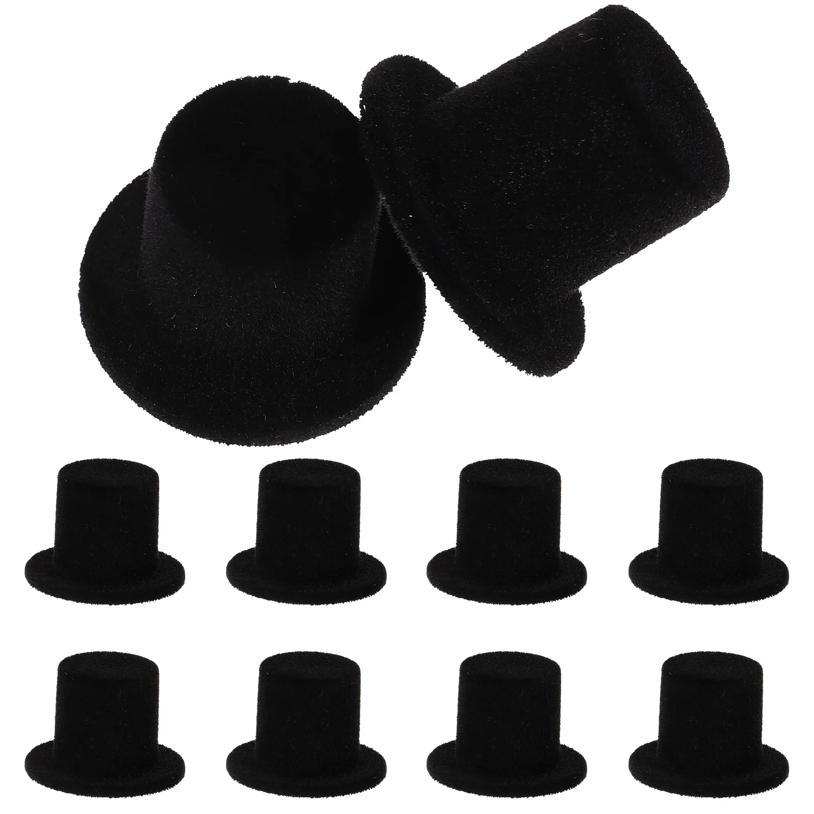 20 Pcs Mini Party Hats Clown Miniature Tops DIY Crafts Decorative Black Supplies Women's