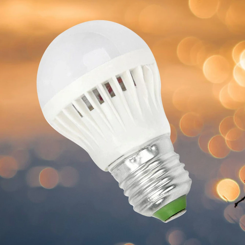 E27 7W 6500K Sensore audio luce automatica Lampadina a globo LED Lampada di emergenza a risparmio energetico per corridoio scala garage (bianco freddo)