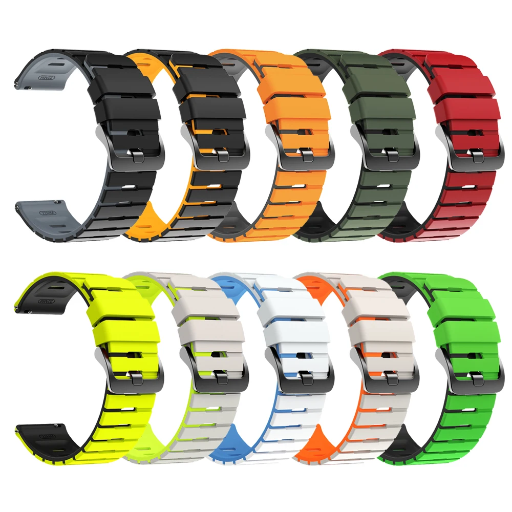 삼성 갤럭시 워치3 45mm/기어 S3/워치 46mm용 22mm 스트랩 스포츠 실리콘 밴드 화웨이 GT5 GT4 GT 3 SE GT6 프로 팔찌