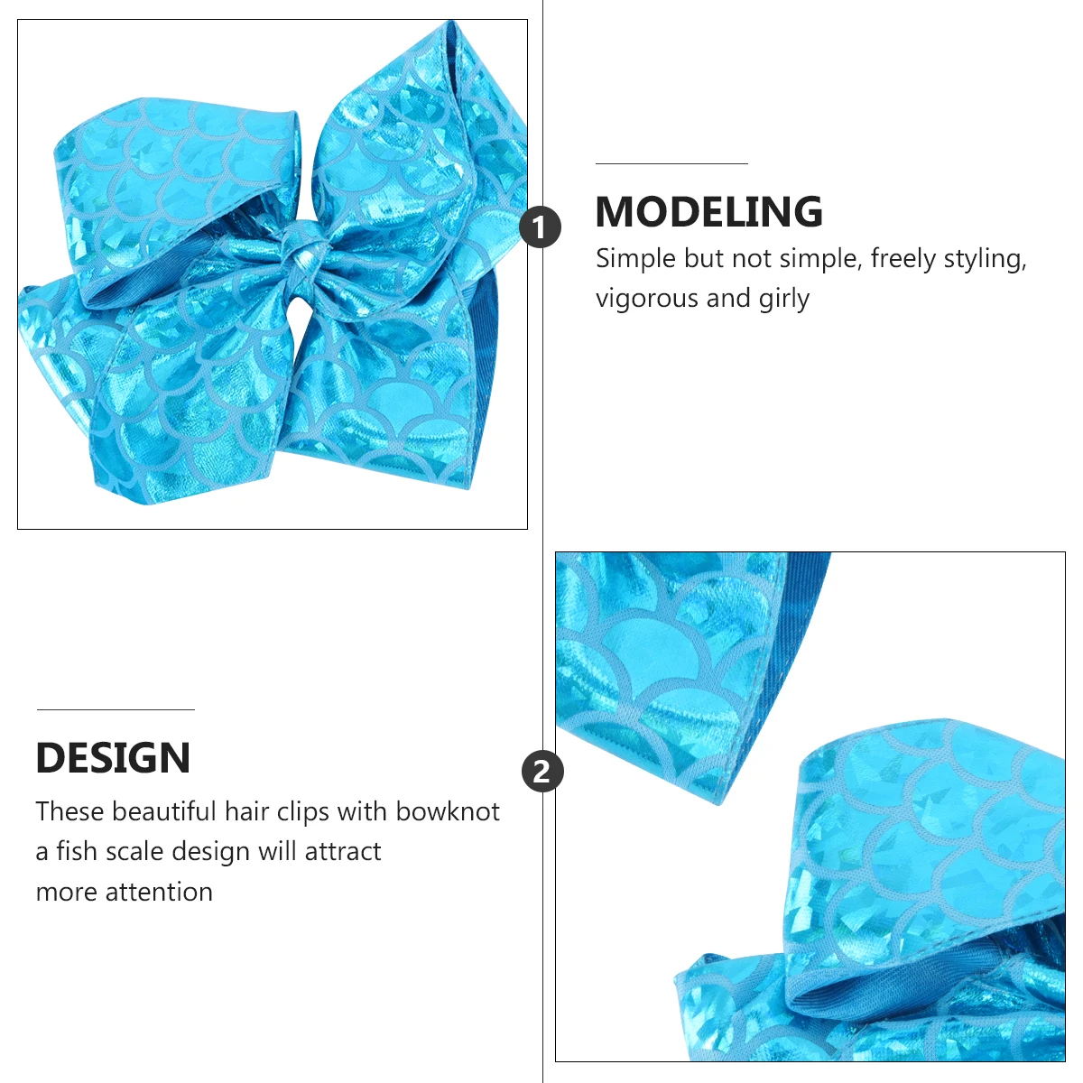 

Fish Scale Hair Clip Hairpin Bow Hairpins Cloth Bowknot Hairwear Clips Shape Accessory