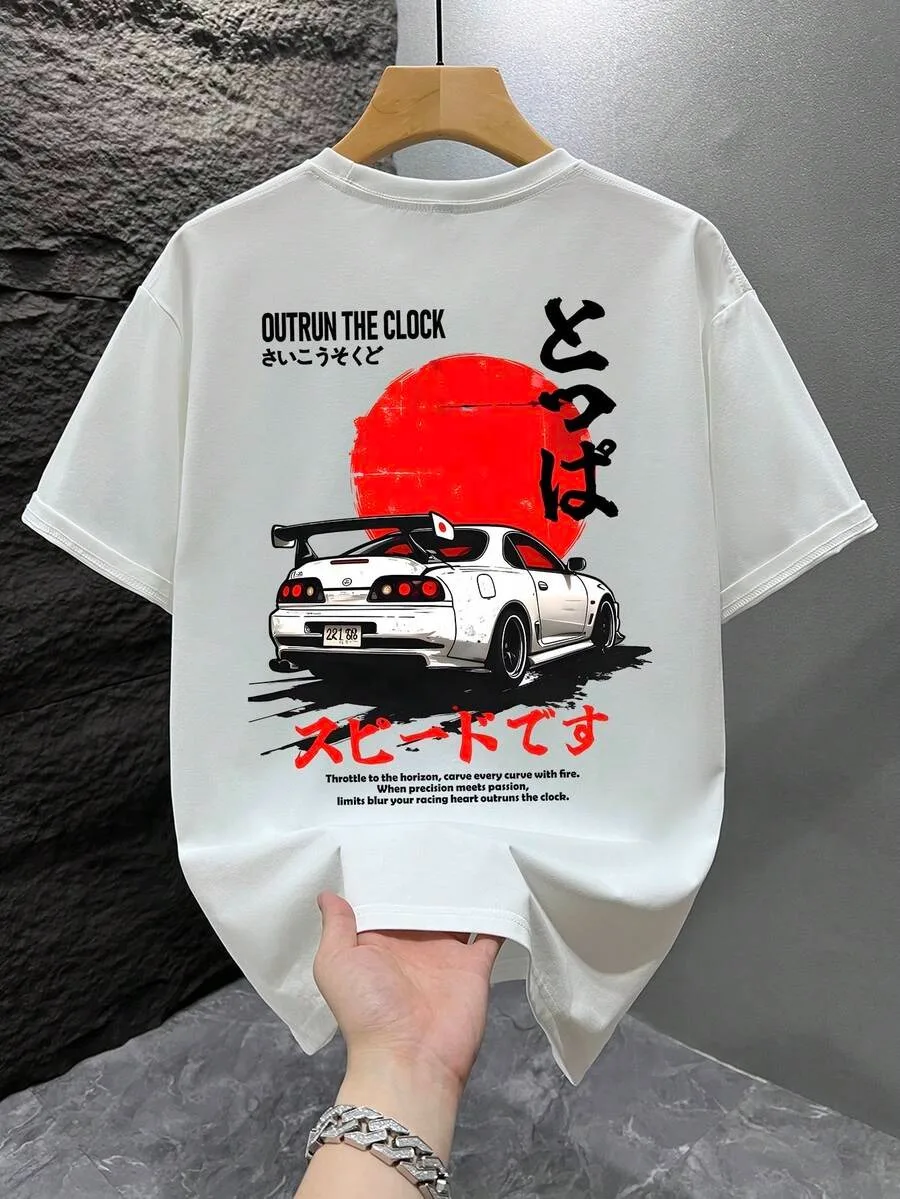 Men's Fashionable Printed Loose Fit Short Sleeve T-Shirt _ Exquisite Design _ Summer Essential _ Easy To Match