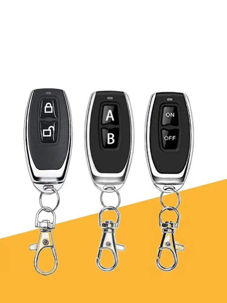 Télécommande RF 433Mhz, bouton marche/arrêt, Code d'apprentissage EV1527, transmetteur pour maison intelligente, lumière Led, porte de voiture, porte de Garage, clé d'alarme