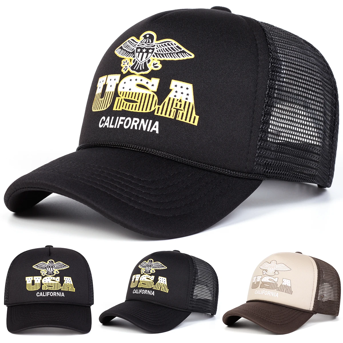 Unisex USA CALIFORNIA Baseball Net Caps Spring Summer Outdoo