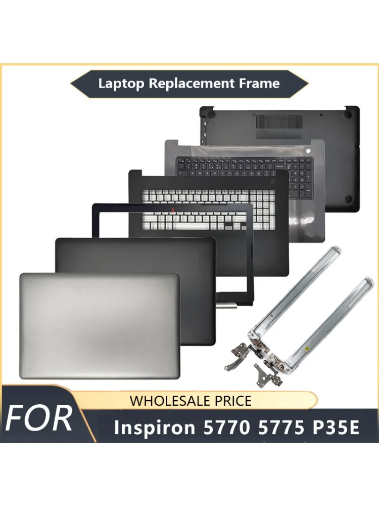Nouveau pour Dell Inspiron 5770 5775 P35E noir ordinateur portable LCD couverture arrière lunette avant repose-paume boîtier inférieur charnière clavier