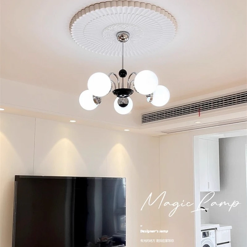 Bauhaus antique electroplated living room bedroom pendant light, simple modern retro art designer Magic Bean lighting fixture