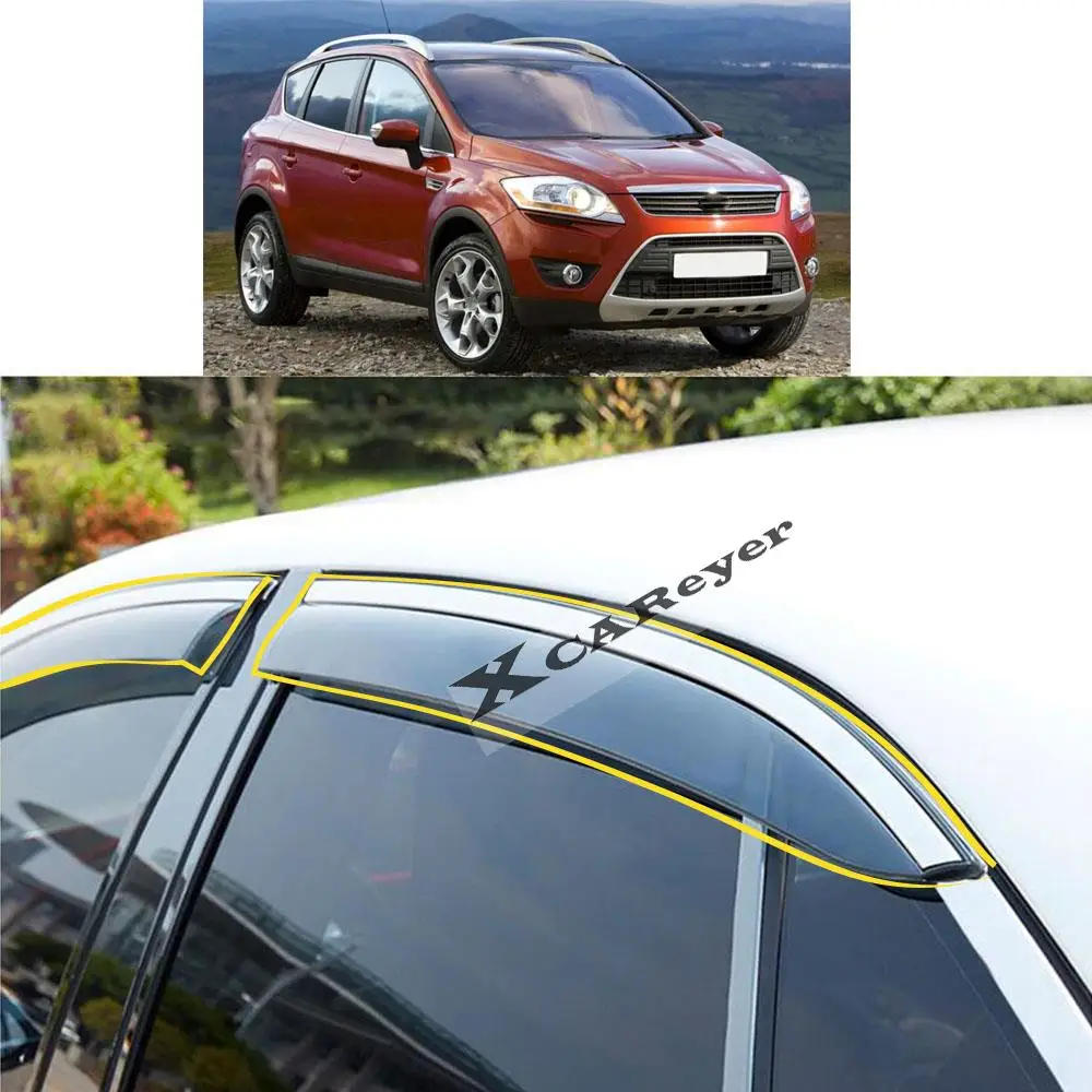 

For Ford Kuga Escape 2004 2005 2006 2007 2008 2009 2010 2011 2012 Sticker Plastic Window Glass Wind Visor Rain/Sun Guard Vent