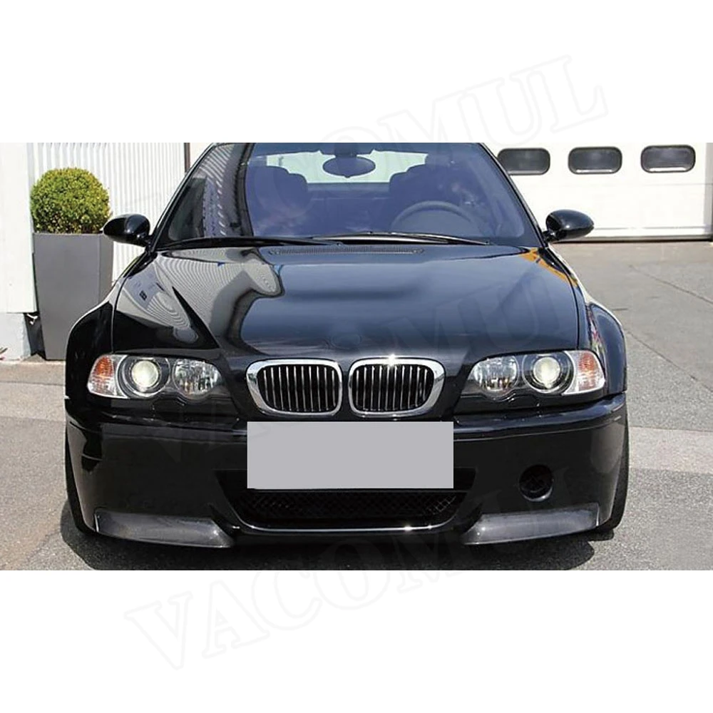 VACOMUL 3 Series Carbon Fiber Car Front Lip Splitters Flaps Bumper Canard Spoiler for BMW E46 M3 1999 - 2006 FRP Flaps Aprons