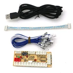 One Player Zero Delay USB Board Encoder With Cable To PC Raspberry Pi Arcade Game 8 Way Joystick Button Controller DIY
