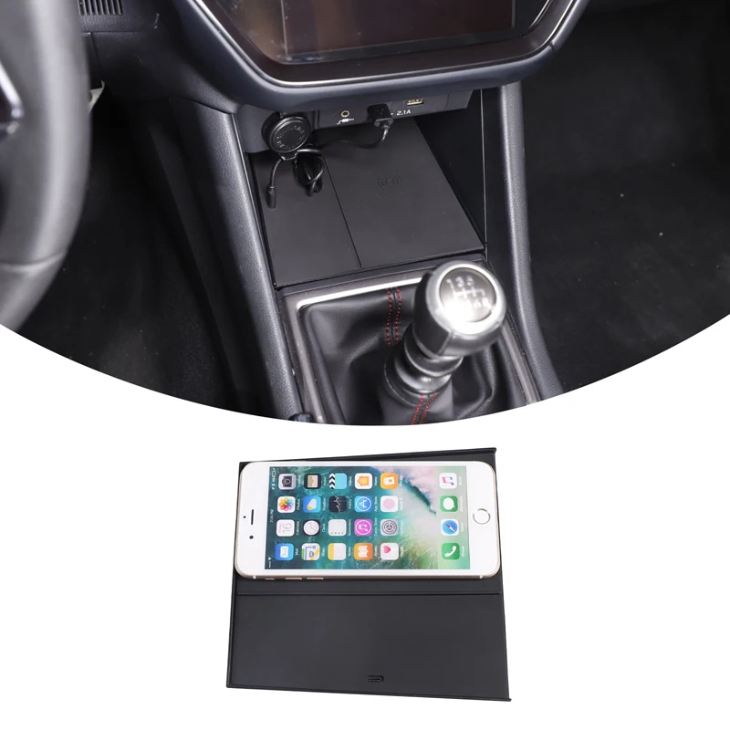 For Subaru WRX Levorg 2022-2026+ ABS Black Car Center Control Gearbox Front Wireless Charging Board Car Modification Accessories