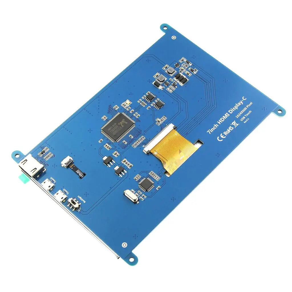 7-Inch LCD H D M I Display HD IPS 1024x600 Capacitive Touchscreen for Raspberry Pi 3B+/4B BB-Black Banana-Pi  mainstream mini PC - view 3