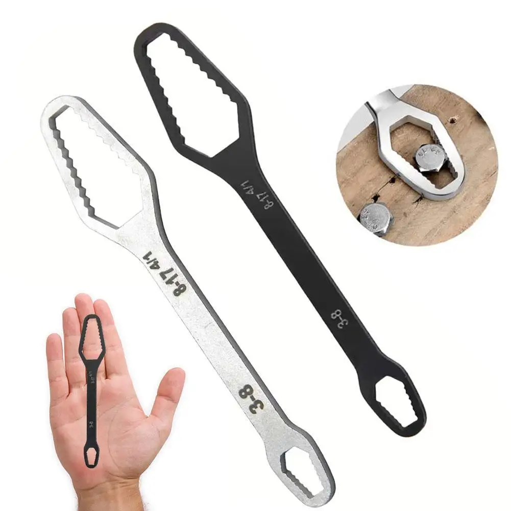 Universal Double-Head Torx Wrench Self-Tightening Adjustable Functional Double Headed Plum Blossom Wrench Tool