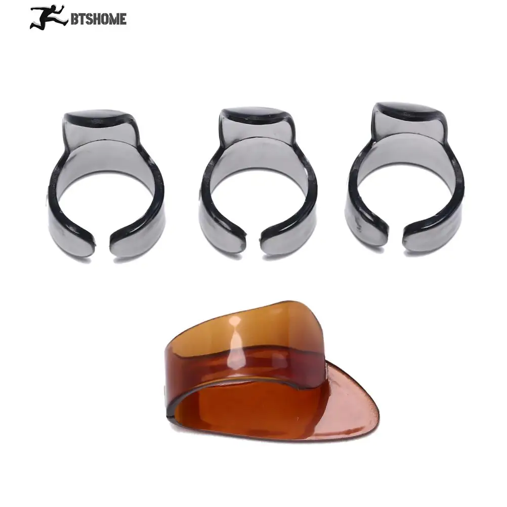 4Pcs Finger Guitar Pick 1 Thumb 3 Finger Picks Plectrum Guitar Accessories Give the player a warm tonal response