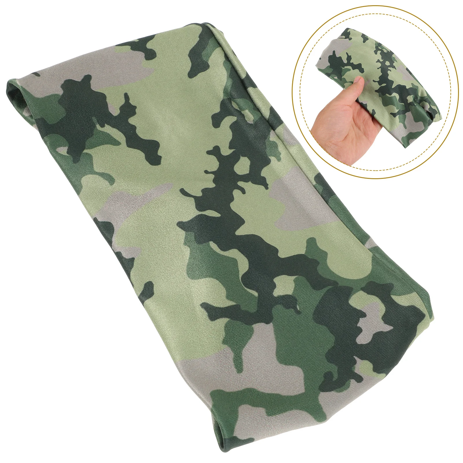 

2pcs Camouflage Sweat Bands Non-Slip Wide Workout Headband Sweat-Wicking Elastic Hairband For Running Cycling Yoga Sports