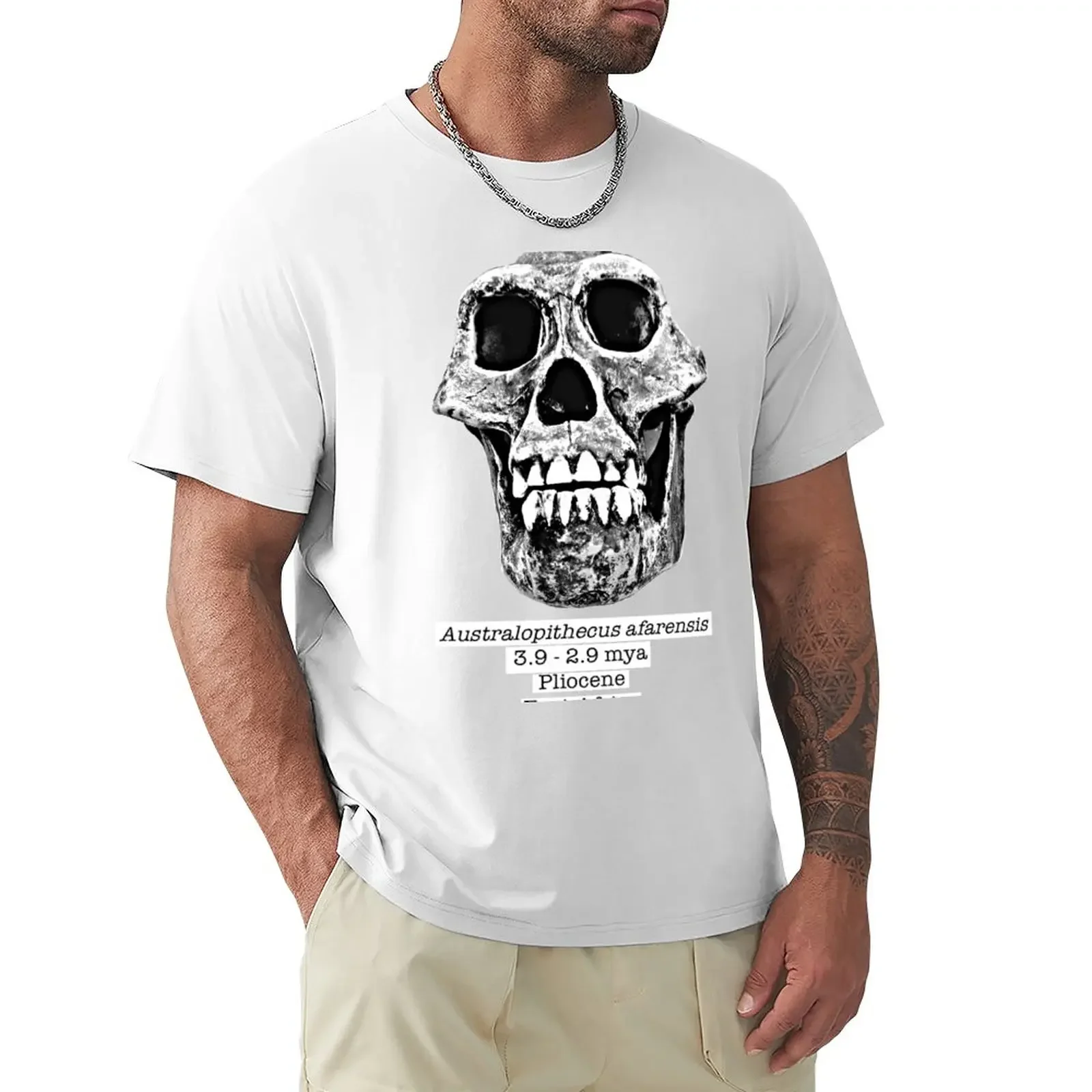 

Australopithecus afarensis T-Shirt blanks sweat Aesthetic clothing summer tops Men's cotton t-shirt