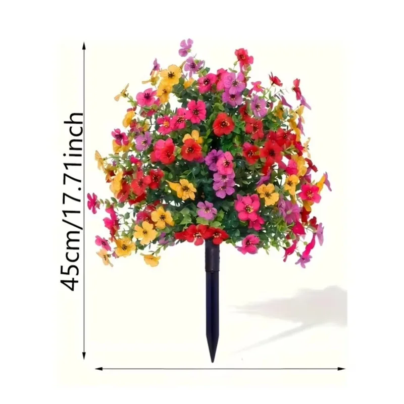 High Simulation Eucalyptus Violet Artificial Flowers Soft Durable Waterproof Multicolored Outdoor Garden Landscape Decoration