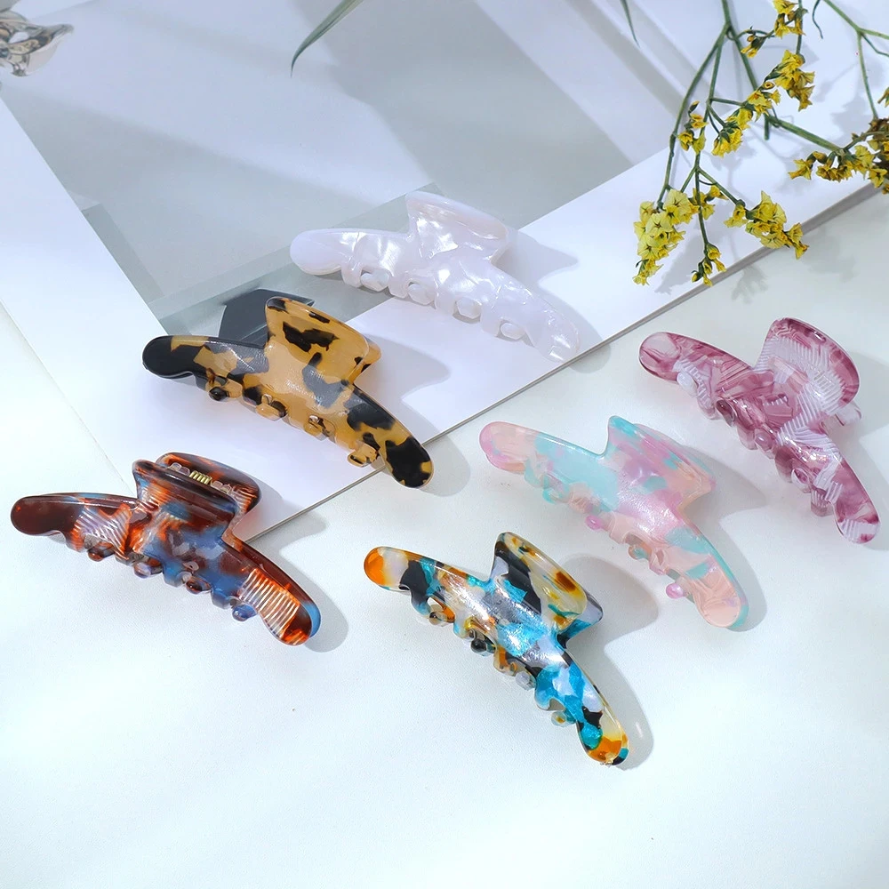 أنيقة خلات مشبك شعر للنساء الفتيات الشاي اللون تزيين سيدة خمر مقاطع الشعر مجوهرات الأزياء إكسسوارات الشعر أغطية الرأس