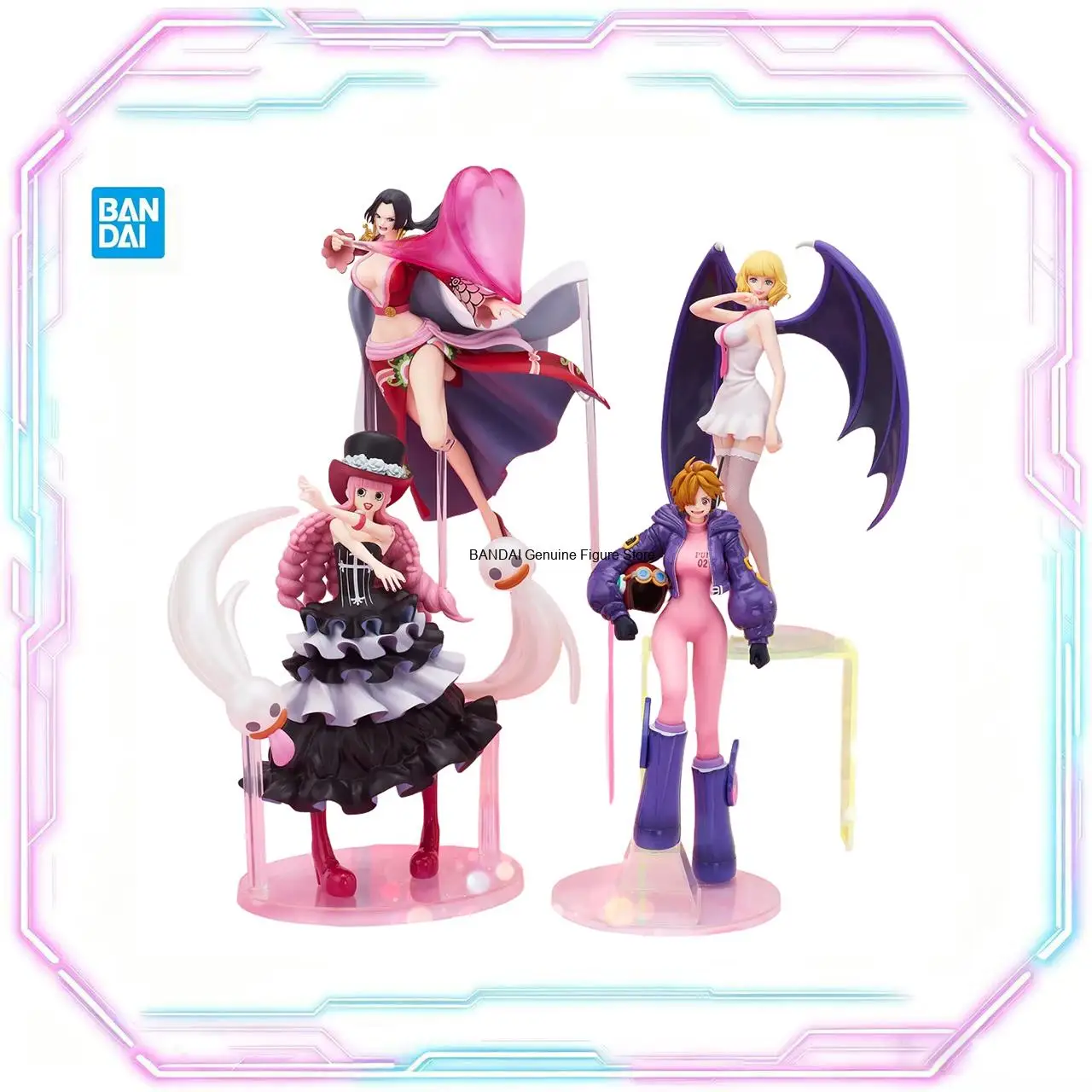 100% Original BANDAI One Piece Ichiban Kuji Memories de la protagonista femenina Hancock Lilith Stussy Perona Figura de Anime Modelo de Juguete