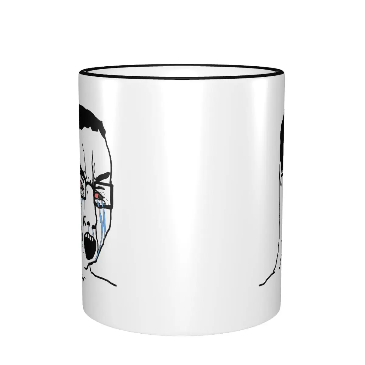 Chudjak Chud Sad And Angry Wojak Gift Mug for Women Men Funny Tea Cup Present for Home