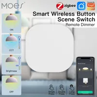 Tuya ZigBee Smart Key Switch Wireless Remote Control Key Controller Multi-scene Linkage Smart Switch Battery Powered Automation