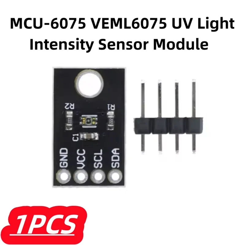 A29F-MCU-6075 1Pcs/Lot New VEML6075 UVA UVB Ultraviolet Light Intensity Sensor Module Small Volume DC 1.7-3.6V