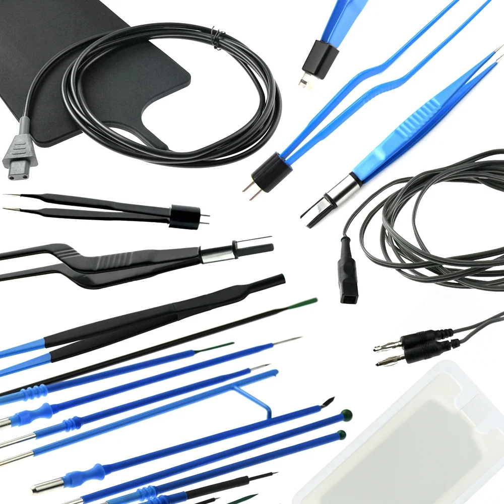 5 pz riutilizzabile all'ingrosso elettrodo elettrochirurgico esu elettrochirurgico cautery matita 160mm * 4mm spina compatibile con 2.4mm