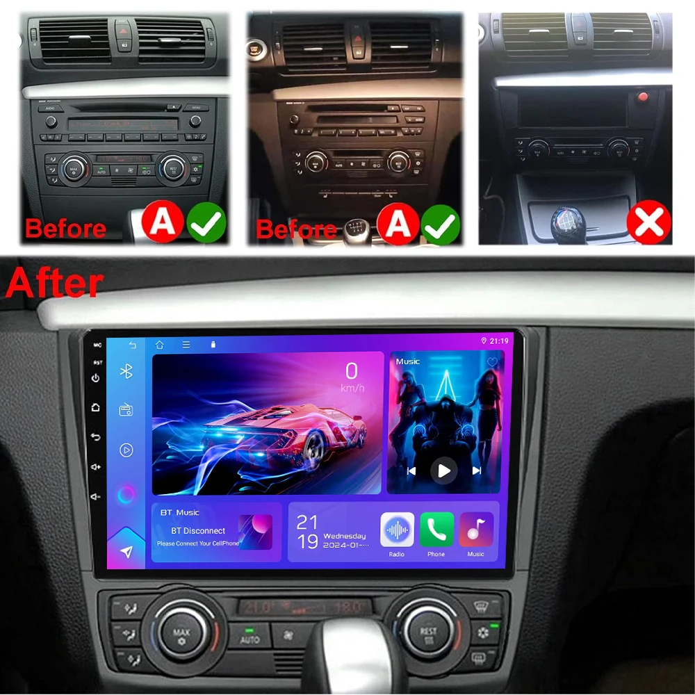 راديو سيارة أندرويد 15 لسيارات BMW 1-Series E88 E82 E81 E87 2004 - 2011 نظام تحديد المواقع DSP Carplay مشغل وسائط متعددة Serero Auto 4G WIFI No 2Din #3