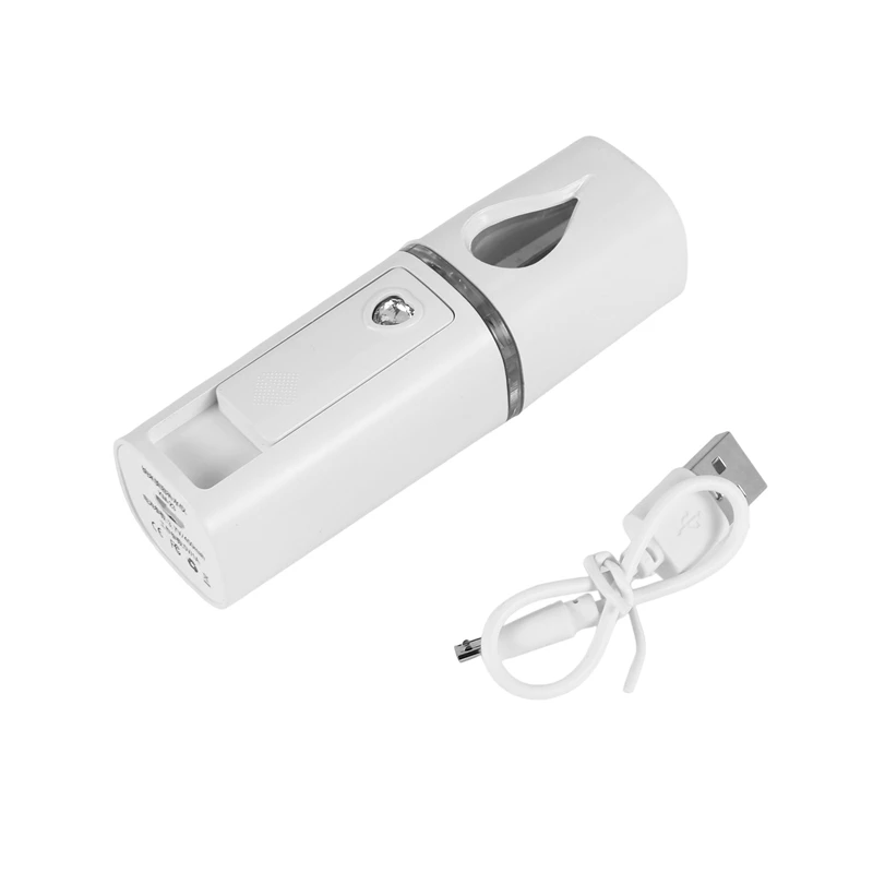 AT17 Портативный Nano Facial Mister Мини-пароварка для лица Распылитель Наращивание ресниц с зеркалом Белый