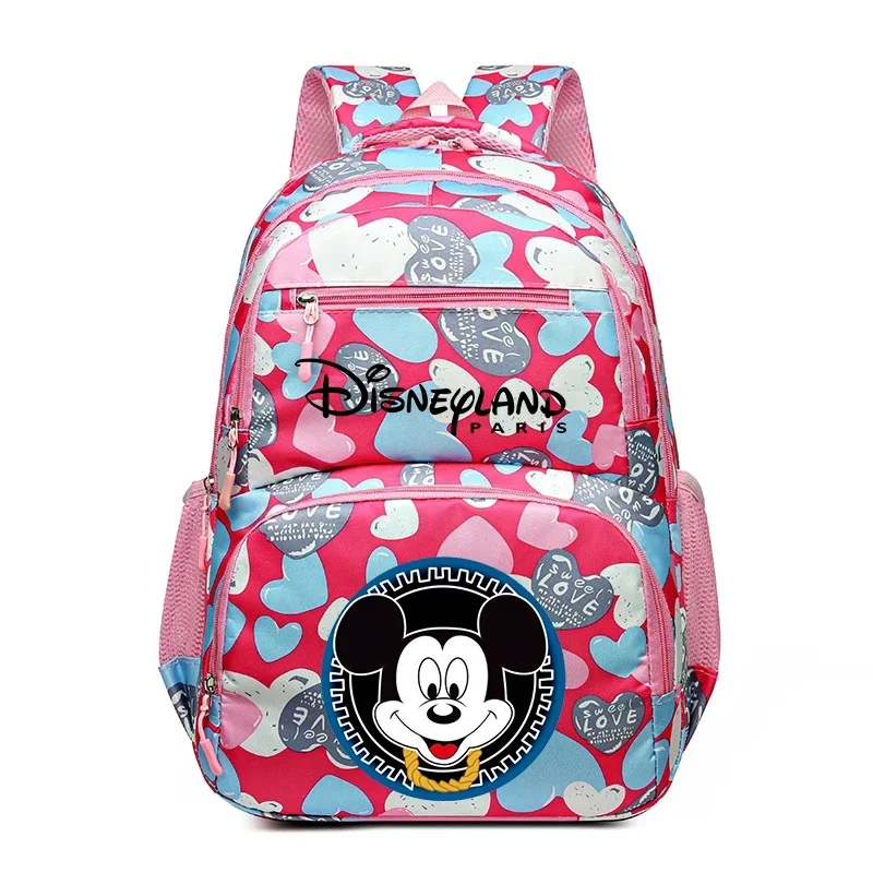 Disney Mickey Mouse Women Student Large Capacity School Bags for Girls Teenager Multi-pocket Schoolbag Rucksack Laptop Backpack