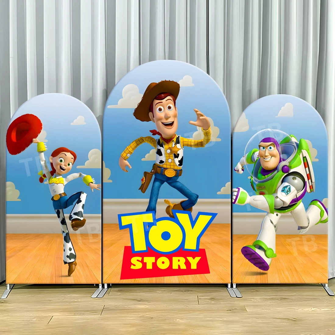 

Toy Story Buzz Lightyear Arch Backdrop Covers for Kids Birthday Party Decoration Photograph Background Wall Baby Shower Supplies