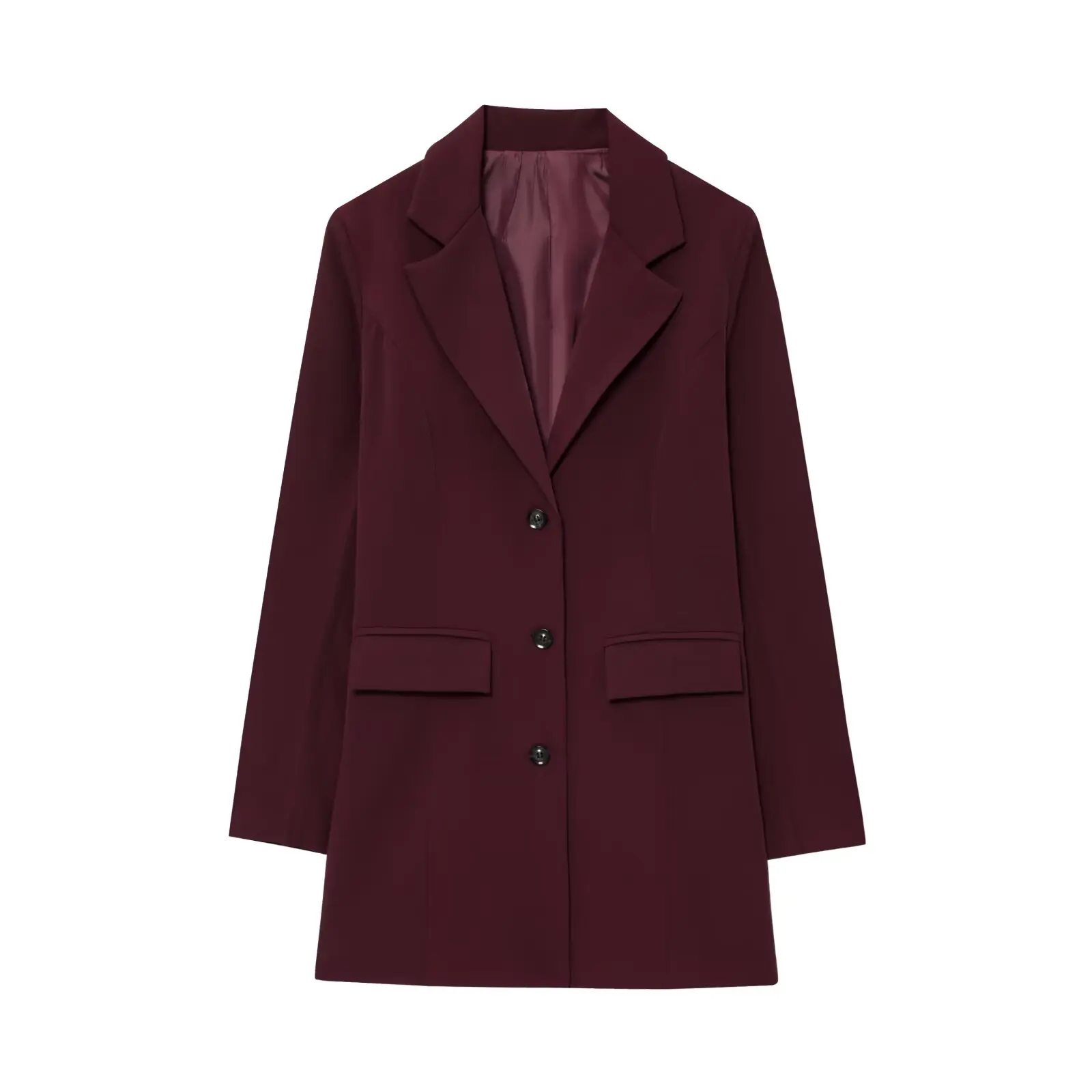 JNLEAOG 봄 신상 여성 패션 디자인 롱 버전 수트 재킷 4가지 색상 스타일리시 캐주얼 폴리에스터 섬유 더블 브레스티드