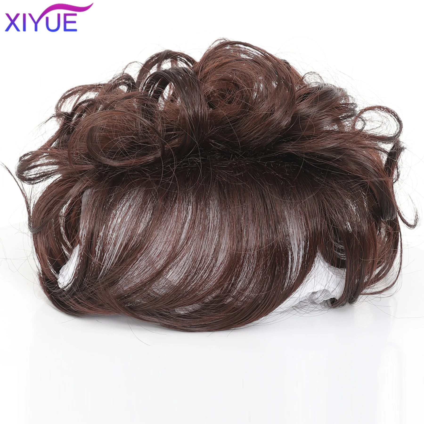 Synthetic Wig Ripple Wig Piece Mother Middle-aged Wig Female Short Hair Top Reissue Cover White Hair