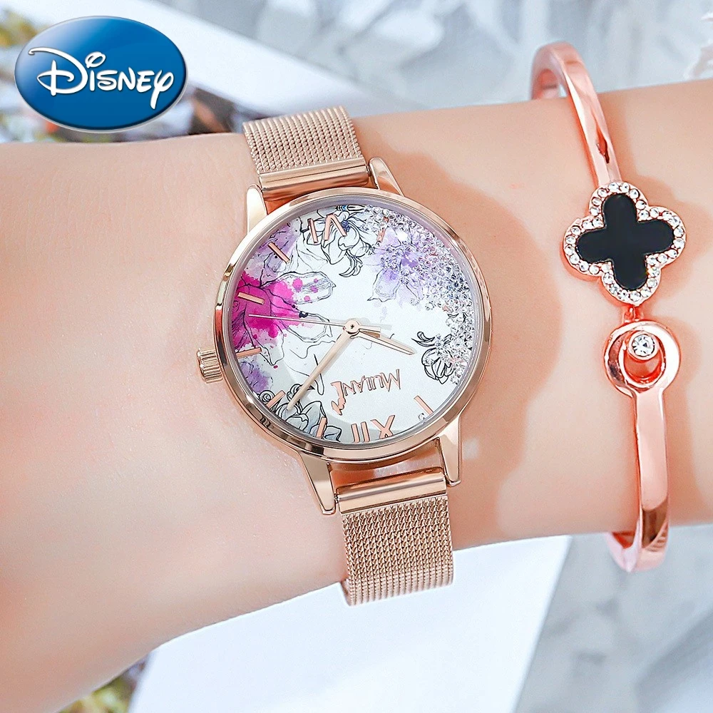 Disney Mulan Heroine Mulan Ball 30mm Dial Retro Student Waterproof Quartz Watch Gift for Children