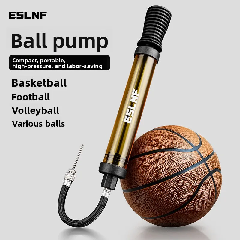 Mini pompe à main portable haute pression avec aiguille pour ballons de basket, de football, de volley-ball et autres ballons de sport