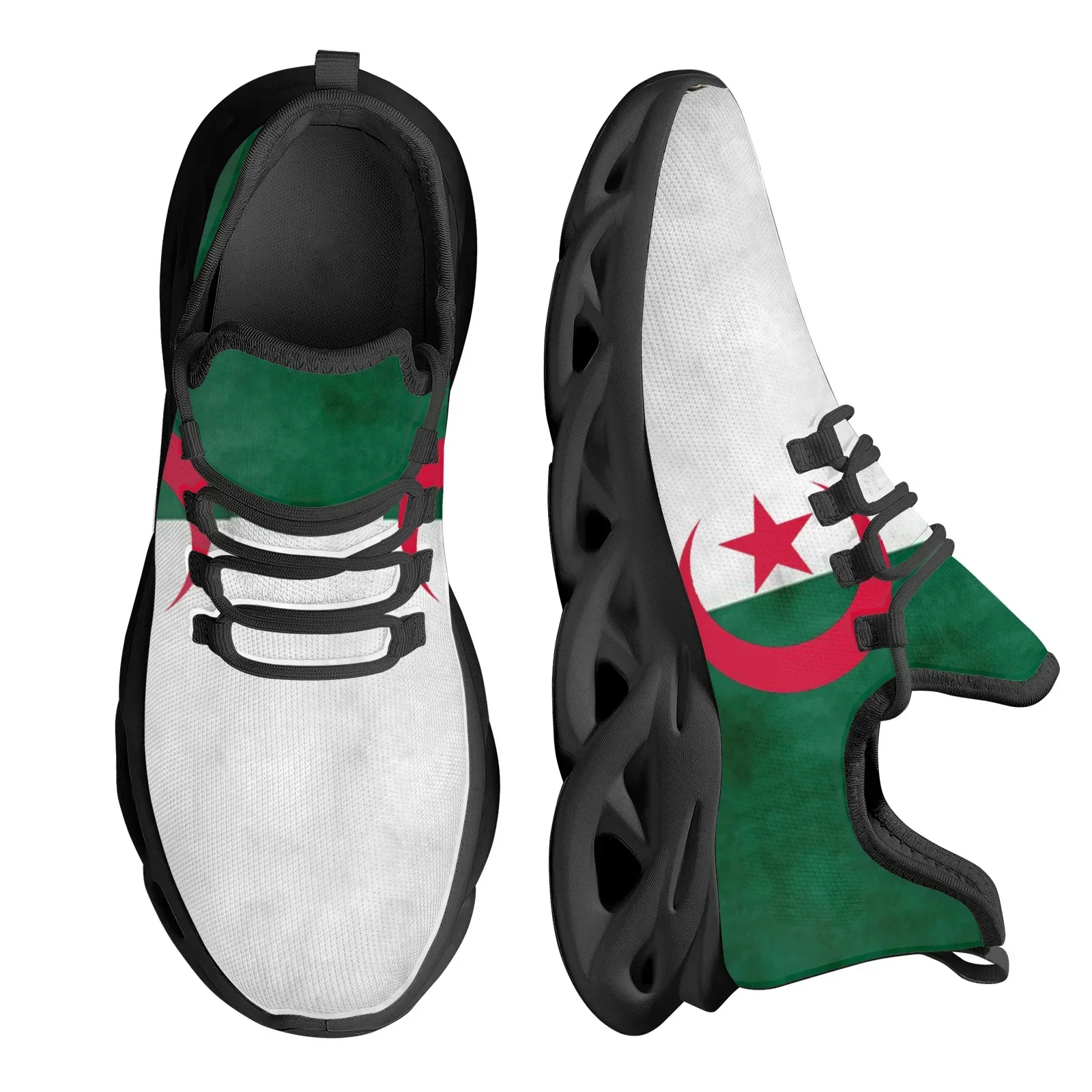 

Flag of Algeria Design Flat Casual Women Shoes Lace Up Fashion Sneakers Wlaking Shoes Female Beach Footwear Zapatos
