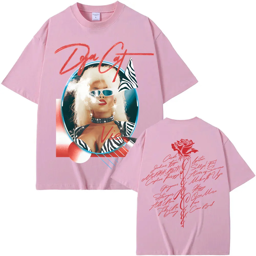 KOSZULKA DOJA CAT UNISEX-DLA DOROSŁYCH OFICJALNA LISTA SKŁADU ALBUMU DOJA CAT Koszulka Doja Cat Identyczna Oficjalnej Stronie Internetowej Wysokiej Jakości Koszulka Bawełniana Okrągły Dekolt